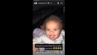 Micah Parsons' shared a photo of daughter Milania. (Photo via Miach Parsons' Instagram Story)